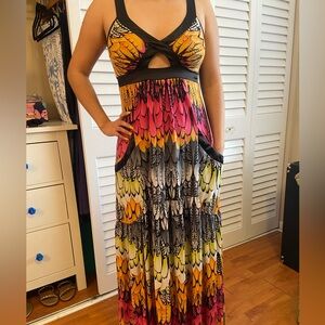 Maxi tropical dress